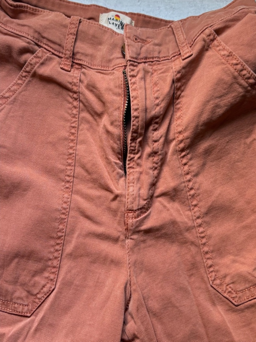 Marine Layer Orange Cargo Pants Size 4